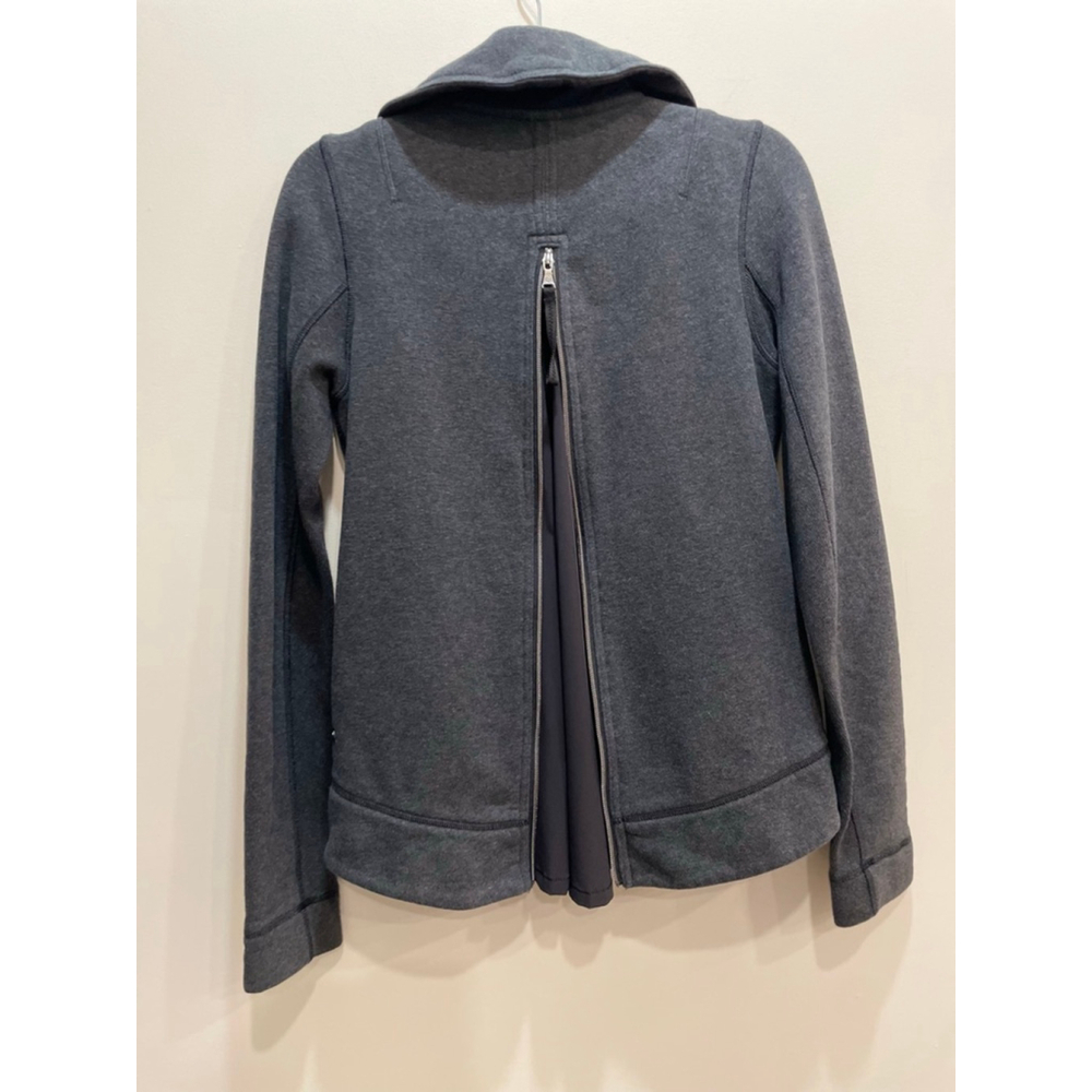 Lululemon En Route Jacket Size 6 Gray Fill Zip Fleece Zip Back - Picture 9 of 11